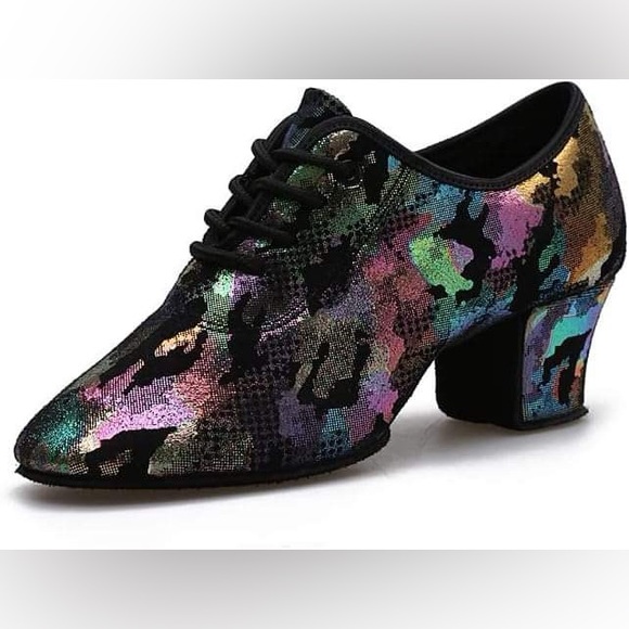 Ballroom Practice Salsa Swing Professional Dance Shoes Sz 7/37 - Picture 2 of 9
